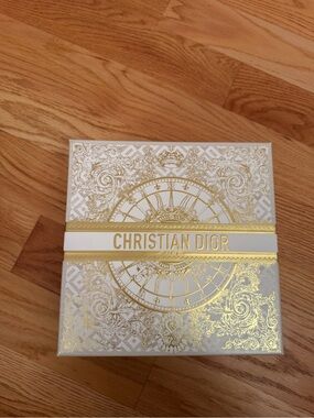 Christian Dior Gold & White Decorative Box- 2 piece